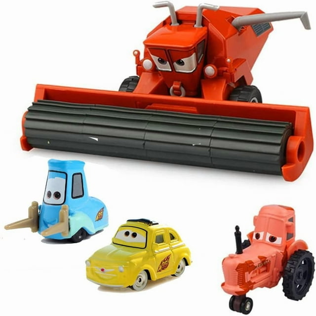 5 uds coches de película 2 3 vehículos Tractor de vaca 1:55 vehículos fundidos a presión sueltos juguetes (No. Tractor de vaca)