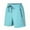 Sky Blue, variant on Athletic Shorts Green Sports Running Fitness Quick Drying Flame Printing Workout Shorts S