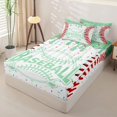 thumbnail image 3 of Homewish Baseball Ice Cream Zipper Full Size Comforter Sets with Fitted Sheet and 2 Pillowcases, Green Splash Graffiti Zipper Bedding Set, Polka Dots Reversible, 4pcs, 3 of 6