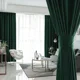 thumbnail image 2 of Velvet Curtains for Living Room Blackout Luxury Decor Bedroom Hall Drapes Green Sheer Window Fabric Blinds Tend Interior Thermal, 2 of 5