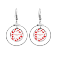 thumbnail image 1 of 4 de julio de Maple Leaf feliz dia de Canada Los pendientes cuelgan del aro de la joyería del círculo de la gota Unbranded M, 1 of 3