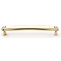 Alno C211-6-PB Swarovski Crystal 6" Cabinet Pull Polished Brass