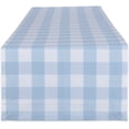 thumbnail image 1 of shiyou-Light Blue Buffalo Check Table Runner, 14" x 72", 1 of 4