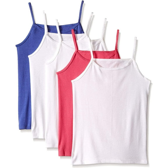 Fruit of the Loom Assorted Wear Me Two Ways Camis, 5 Pack (Little Girls & Big Girls)