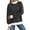 4# Black, variant on Striped Mock Neck Sweatshirt For Women Oversized Pullover Tops 2026 Long Sleeve Sweatshirts Soft Ribbed Trim Knit Material Casual Fall Winter Fashion Clothes Vacation