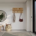 thumbnail image 2 of Nexera Porto Entryway Wall-Mounted Coat Rack, Natural Blonde Oak, 2 of 6