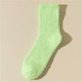 thumbnail image 4 of BLOCLOALO 2 Pc Short Socks Women Crew Socks Fuzzy Socks forWomen Soft Fluffy Winter Slipper Socks Cute Plush Warm Home Sleep Socks Large Socks Thick Comfortable Socks Warm Socks Green One Size, 4 of 4