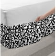 thumbnail image 2 of Letters Bed Skirt, Cartoon Hand Drawn Like Alphabet Uppercase and Lowercase Characters, Elastic Bedskirt Dust Ruffle Wrap Around for Bedding Decor, 4 Sizes, White and Charcoal Grey, by Ambesonne, 2 of 2