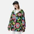 thumbnail image 4 of Picia Vector Mexican Otomi Style Bright Women's Men's UPF 50+ Sun Protection Hoodie Shirt Long Sleeve SPF Fishing Outdoor UV Hiking Lightweight Shirts-Small, 4 of 9