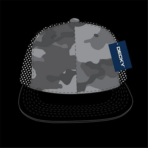 Decky  Cotton Flat Bill Trucker - Black & URB