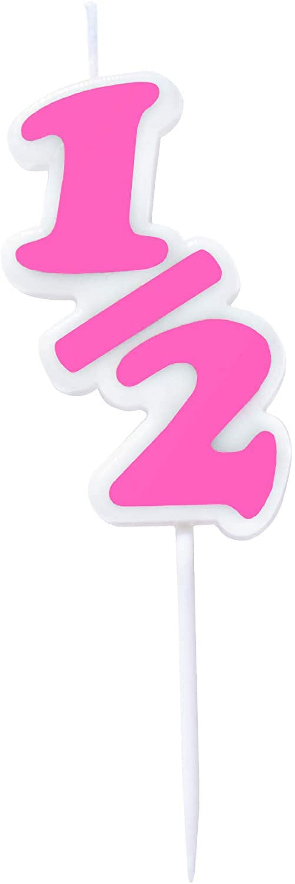 Half 1/2 Birthday Candle - Bold Black