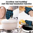thumbnail image 7 of Pofeuu Blue Black Plaid Print Thickened Mini Silicone Oven Mitts Heat Resistant, Rubber Oven Mitt Gloves, Finger Pinch Grips, Pot Holder, Silicone Potholder, 7 of 7