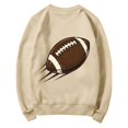 thumbnail image 7 of Game Day Sweatshirt for Women Game Day Long Sleeve Crew Neck Heart Graphic Cute Sweatshirts Sports Mom Must Have Oversized Fall Must Haves Summer Must Haves Solid Color Cozy Outfits Hiking Beige, 7 of 7