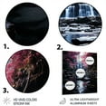 thumbnail image 3 of Designart "Uncharted Journey Beneath the Pink Tree Waterfall I" Landscapes Metal Art Print, 3 of 5
