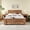 Light Tree Knot, variant on KeyWhat Modern King Size Storage Bed Frame with Panel Headboard, Footboard Storage Bench, Built-In Drawers, Lift-Up Compartments, No Box Spring Needed, Natural Oak