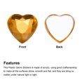 thumbnail image 4 of 60 Pcs Acrylic Heart Rhinestone 8mm Flat Back Plastic Gems Jewelry Stickers for Craft Bead Face Painting Costume Jewelry Making, Deep Brown, 4 of 7