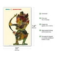 thumbnail image 2 of Bali Indonesia - Shadow Puppet (Wayang) - Qantas Airways - Vintage Airline Travel Poster by Harry Rogers c.1970s - Master Art Print 10in x 14in, 2 of 4