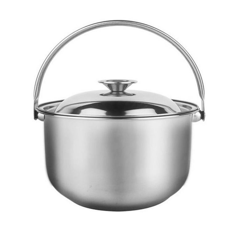 Stock pot Stainless Steel Soup Pot with Lid Multipurpose Soup Pot Heat  Resistant Stewing Pot