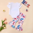 thumbnail image 5 of Ymyiu Girl Summer Clothes Infant Set Girls Short Baby Letter Romper Floral Pant Outfit Girls Outfits & Set Newborn Girl Outfits 3 6 Months (Pink,3-6 Months), 5 of 5