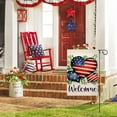 thumbnail image 2 of Rdsfhsp 4th of July Decorative Linen Garden Flag 12x18 inch, Patriotic Welcome Garden Flag Double sided for Memorial Day Independence Day Yard Lawn Patio Outside Decor, 2 of 5
