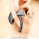 thumbnail image 1 of Boucles D'oreilles Pendantes En Forme De Hache - Noir - Pour Homme, 1 of 5