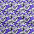thumbnail image 1 of oneOone Silk Tabby Purple Fabric Skull Sewing Material Print Fabric By The Yard 42 Inch Wide, 1 of 4
