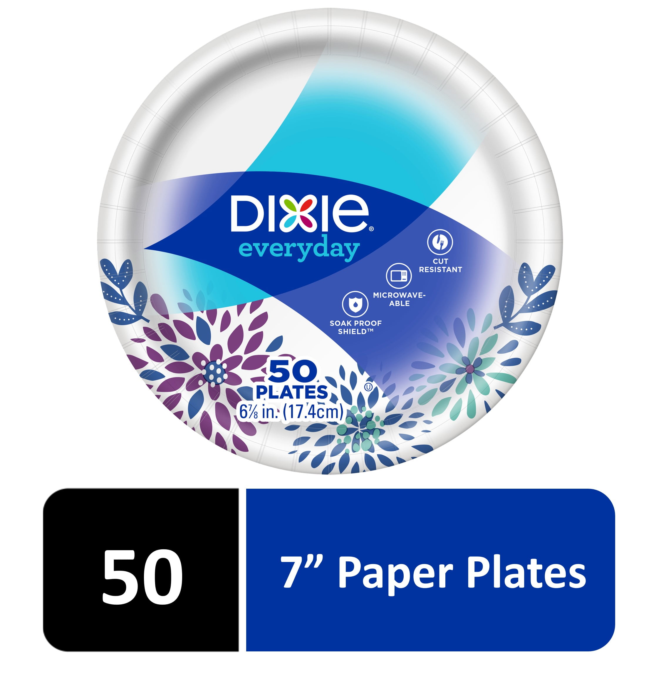 Black 6 7//8/" Dessert Paper Plates 24 Per Pack heavy duty