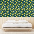 thumbnail image 4 of Ambesonne Fruit Peel & Stick Wallpaper for Home, Pop Lemon and Flowers, 13"x72", Petrol Blue Yellow, 4 of 6