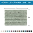 thumbnail image 2 of Bath Rugs for Bathroom Non Slip Bath Mats Extra Thick Chenille Striped Rug 20" x 32" Absorbent Non Skid Fluffy Soft Shaggy Washable Dry Fast Plush Mat for Indoor, Bath Room, Tub - Sage, 2 of 6