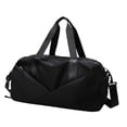 thumbnail image 1 of Bolsa de lona de viaje Bolsas deportivas Bolsa de transporte de yoga Separación seca y húmeda Bolsa de gimnasio portátil para mujeres y hombres Bolsa negro grande, 1 of 8