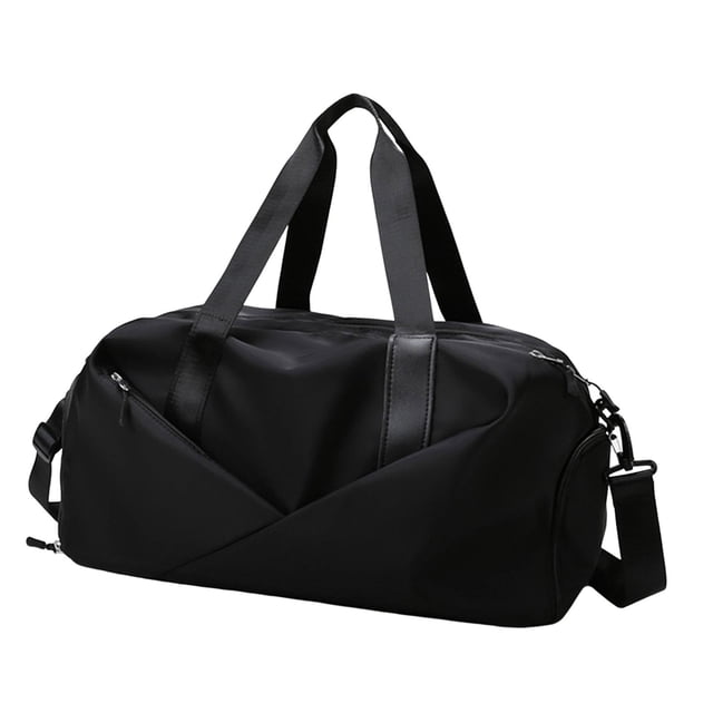 Bolsa de viaje, bolsa de fitness, bolsa de entrenamiento, bolsa de mano impermeable, correa ajustable, múltiples bolsillos negro grande