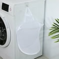 thumbnail image 3 of Hanging Laundry Hamper 2 Pack Mesh Laundry Basket Foldable Hamper Collapsible Dirty Clothes Hamper Wall Mounted Storage Bag, Mesh Hanging Laundry Hamper Basket, Over-The-Door Mesh Hamper, 3 of 9