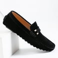 thumbnail image 3 of Big Size Men's Casual Loafers Slip On Leather Shoes Comfortable Lightweight Driving Shoes Male Moccasins Classic Penny Loafer Flats Boat Shoes Outdoor Walking Shoes, 3 of 13