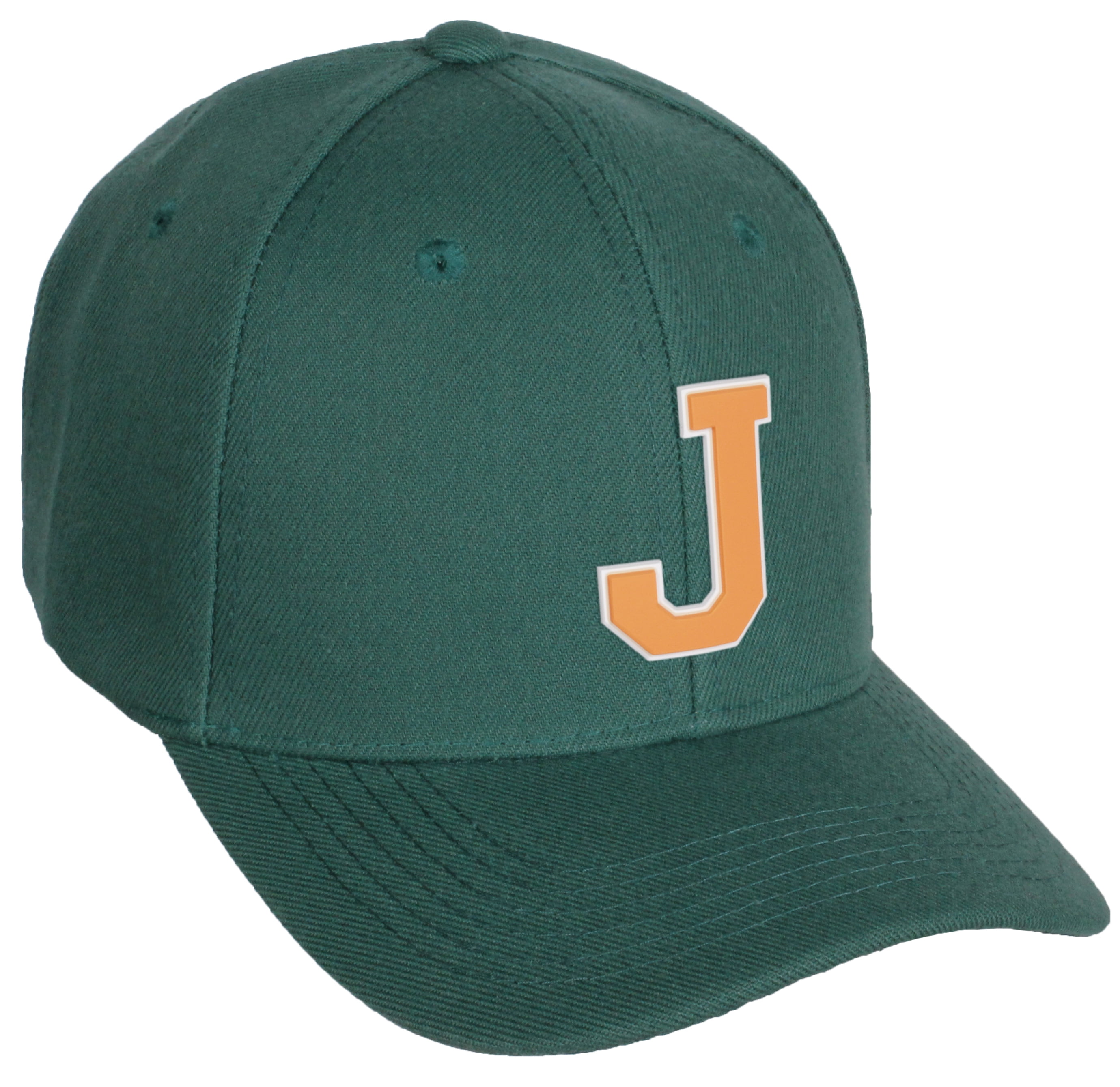 Daxton Classic Baseball Hat Custom A to Z Initial Team White Neon ...