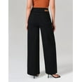 thumbnail image 3 of roswear Stretchy Loose Jeans for Women Wide Leg, 29.9" Inseam, Size 4-16, 3 of 6
