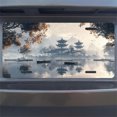 thumbnail image 7 of License Plate, Misty Chinese Lakeside Pavilions Decorative Front,Personalized Stainless Steel License Plate Cover For Men Women,12.2" X 6.2", 7 of 7