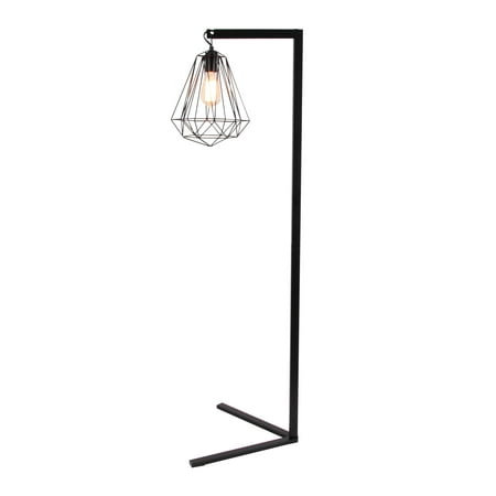 - Decmode Contemporary 55 X 16 Inch Prism Metal Wire Floor Lamp, Black