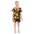 thumbnail image 3 of Pizza Red Heart Pattern Summer Pajama Set Soft Cotton Short Sleeve Sleepwear 2PCS Pajama Sets Breathable Lounge Set Size 14Y, 3 of 7