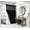 Black, variant on No Hooks Required Shower Curtain with Snap-in Liner Waffle Weave Design, Hotel Style Waterproof & Washable, Mesh top Window Easy Snaphook 72WX74H Black Bathroom Curtains (Black)
