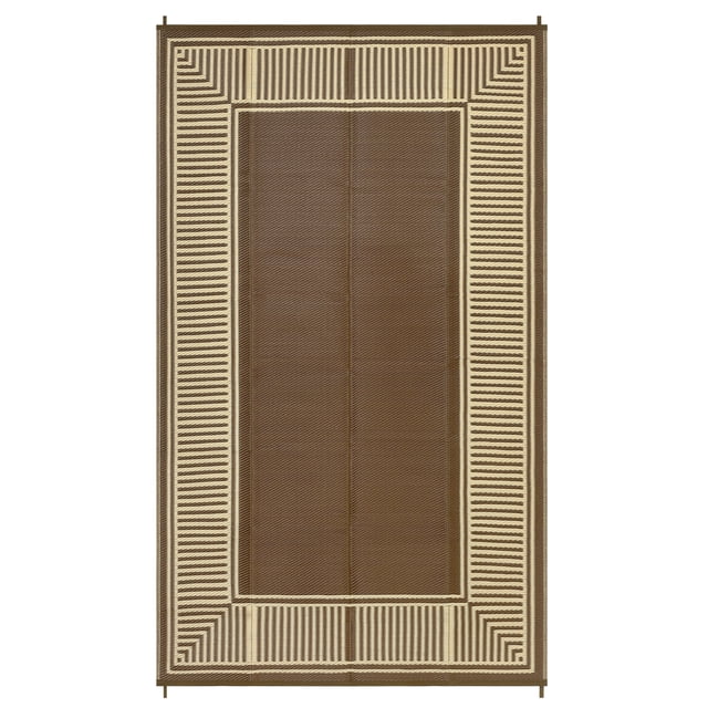 Reversible Patio Mat – Waterproof Plastic Straw – Washable, Non-Shedding & UV Resistant – Porch, Deck, Balcony, Backyard, Camping & RV – Outdoor Rug