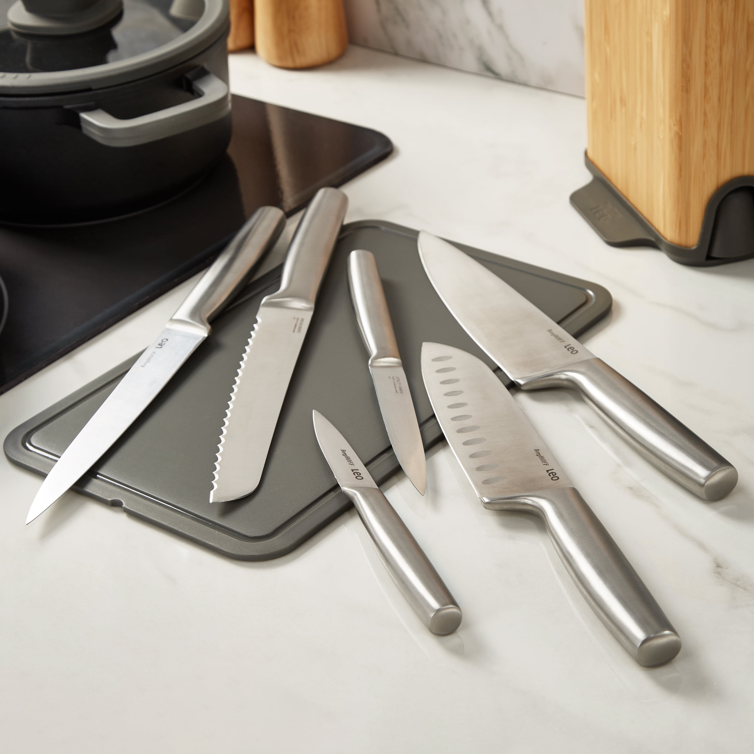 BergHOFF Leo Legacy Stainless Steel 11Pc Knife Block Set