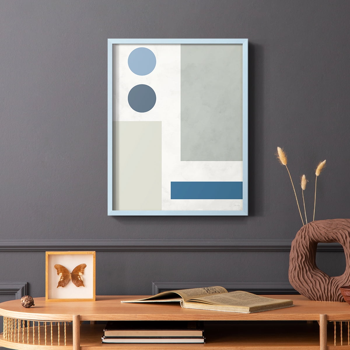 Stars Align I in Blue Solid Wood 8 x 10 Framed Print
