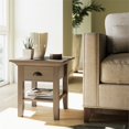 thumbnail image 3 of Simpli Home Redmond Wood 19" Square Transitional End Table in Gray, 3 of 11
