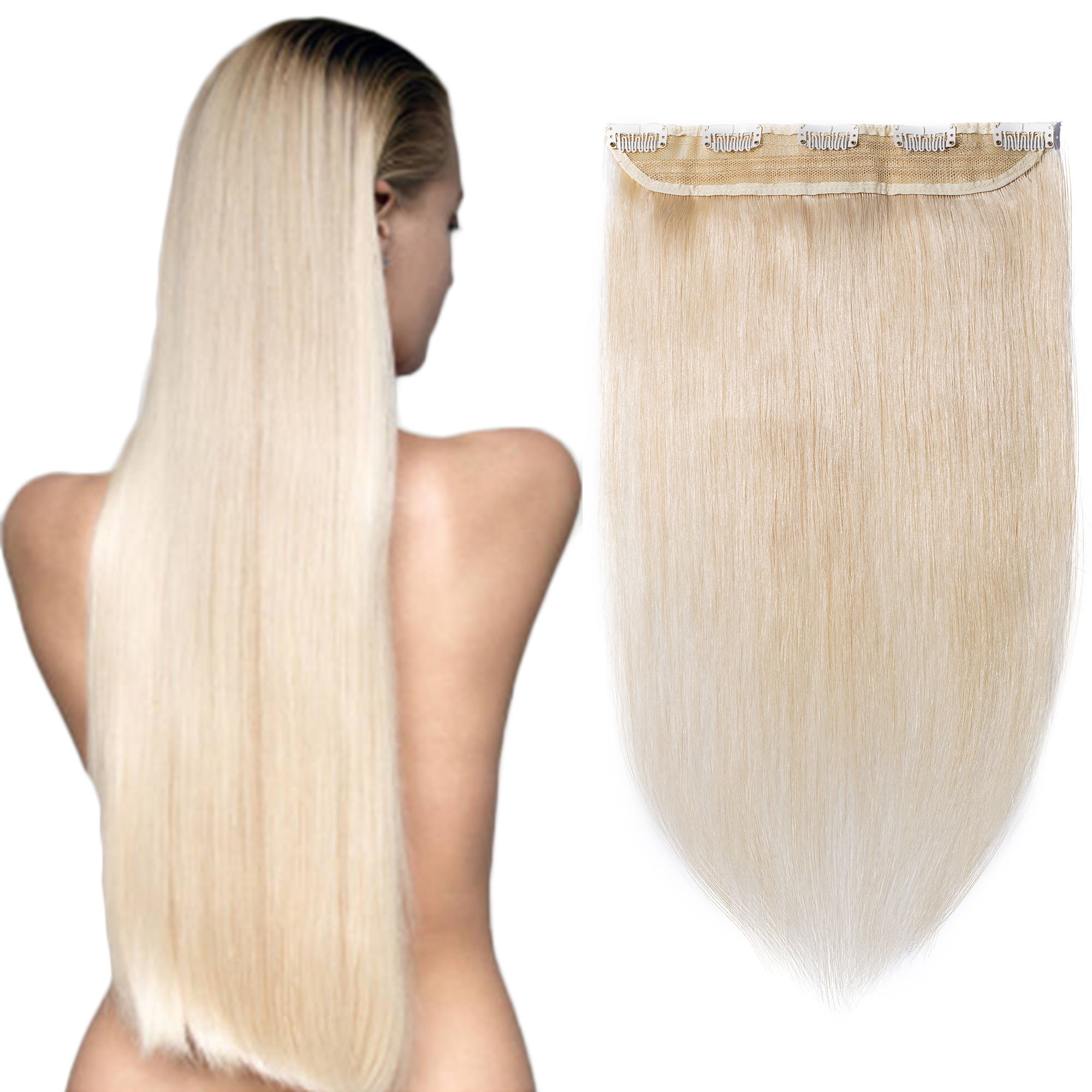 Snoilite 100 Human Hair Clip In Hair Extensions 15 Colors Can Curly