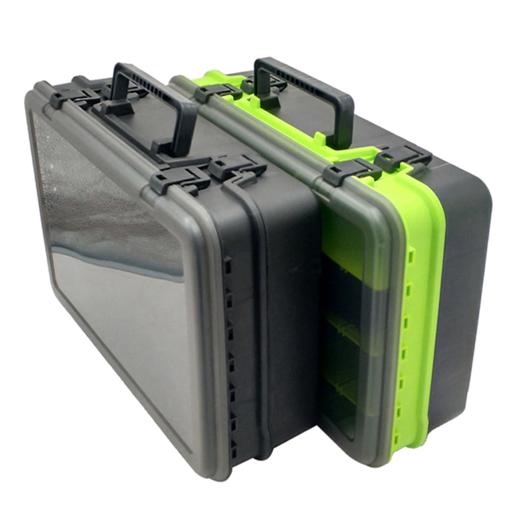 Fishing Tackle Box Fishing Hook Storage Trags Organizers Box Clear Adjusted Dividers Terminals Tackle Case