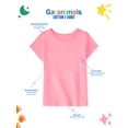 thumbnail image 3 of Garanimals Baby & Toddler Girl Cotton Short-Sleeve Solid T-Shirts, 3-Pack, 0M–6T, 3 of 9