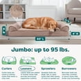 thumbnail image 4 of FurHaven Plush & Suede Orthopedic Sofa Pet Bed for Dogs & Cats - Almondine, Jumbo, 4 of 10