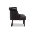 thumbnail image 3 of Skyline Decor Black Velvet Fabric Upholstered Vanity Accent Chair, 3 of 6