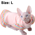 thumbnail image 2 of Camisetas de algodón para gatos sin pelo, ropa para mascotas, chaleco de cuello redondo con mangas, suéter cálido para gatos, 2 of 6