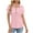 B278 Pink womens summer tops clearance under $5, variant on Women Tops under $5! Cagogo Women's Casual Button Down Short Sleeve Blouse Lightweight Ribbed Knit Top with Chest Pockets for Summer Fashion Blusas Casuales de Mujer Bonita